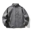 Chaqueta de hombre Rumeng estilo japonés, doble cara de forro polar, con cuello alto, modelo nuevo de otoño 2026, cálida y adecuada para usar en capas como chaqueta casual