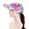 Gorra de Béisbol Estampada Transfronteriza Primavera y Verano con Trenzas Expuestas, Pañuelo para la Cabeza, Sombrero Solar para Exteriores, Sombrero de Tela Jdt-234O