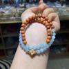 Pulseira de anel duplo Yabai costura hailanbao moderna requintada jade mão miçangas diâmetro cerca de 6mm para amigos