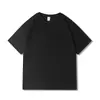 K2301 Camiseta de Manga Curta para Funcionários de Biblioteca 210g Algodão Solta Justa Siro Spun Algodão Penteado Placa Leve Algodão Liso T