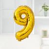 Decoración de fiesta de cumpleaños globo digital de película de aluminio de 16 pulgadas bebé cumpleaños infantil cumpleaños de adulto globo dorado de papel de aluminio