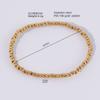 Pulsera Popular Transfronteriza Europea y Americana Simple de Titanio Moda para Mujer Oro de 18K Acero Inoxidable Cuentas Redondas Cuerda de Piedras Pulsera Nicho de Mano