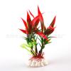 Guangzhou plantas aquáticas artificiais atacado tanque de peixes paisagem plantas artificiais ornamentais plástico curto plantas aquáticas 2 cores folhas de bambu