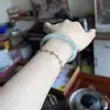 Pulsera Redonda de Imitación de Vidrio a Jade Paso a Paso, Mismo Estilo que en Xiaohongshu, Pulsera Transparente de Hielo de Primavera Natural para Mujeres, Hielo Alto