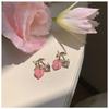 Versión coreana del nuevo pin de flor Perla Tulipán Perla para mujer de plata 925 con lazo aretes de lirio orquídea aretes al por mayor