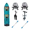 Kayak, Kayak, Canoa, Bote de Rafting Moldeado por Rotación, Kayak Doble Portátil para Pesca