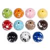 Acrílico Graffiti Salpicadura Tinta Lunares Bola DIY Material de Joyería Llavero Collar con Cuentas Colgante Accesorios Venta al por Mayor