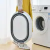 Tina de lavandería plegable, engrosada y duradera, tabla de lavar para bebés extragrande, tina rectangular de plástico para lavar zapatos