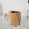 Porta bolígrafos de madera DIY Porta bolígrafos de madera Porta bolígrafos de bambú y nogal Porta bolígrafos de escritorio Caja de almacenamiento Caja de papelería Soporte de almacenamiento