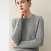Suéter de cachemira de punto trenzado con cuello redondo, estilo simple, para mujer, colección otoño/invierno 2026, jersey, suéter de punto casual y cálido