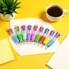 Caneta Esferográfica Multicolorida de Desenho Animado para o Dia dos Namorados Transfronteiriço, Caneta Mini Fofa à Base de Óleo para Alunos do Ensino Fundamental, Papelaria para Aprendizagem