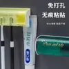 Estante de Almacenamiento a Prueba de Polvo para Cepillos de Dientes con Tapa Fabricante Estante de Almacenamiento sin Perforaciones para Lavabo de Baño Exprimidor Doble para Pasta de Dientes