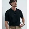 Polo de manga corta estilo Harajuku para hombre, de color liso, moderno y sencillo, para jóvenes, estilo juvenil, estilo moderno, verano 2023