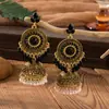 Brincos Indianos de Luxo Leve com Strass, Pérolas, Sino e Franja, Estilo Longo, Novo Design de Nicho, Brincos Boêmios para Mulheres