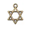17x 13mm 0.7g joias atacado feito à mão DIY popular na Europa e América estrela de seis pontas estrela de seis pontas grande pingente de satélite