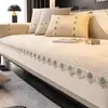 Almofada para Sofá de Chenille Quatro Estações Almofada de Assento Universal Antiderrapante Simples Almofada de Luxo Leve Capa de Sofá de Luxo Leve Pano de Capa