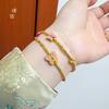Loja de ouro com areia de ouro ouro amor borboleta pulseira disco dupla camada luxo leve pulseira versátil para presente de namorada