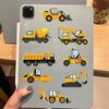 8 Adesivos Decorativos DIY de Escavadeira Industrial Montada para Capa de Celular, Caderno, Desktop - Adesivos à Prova d'Água - Atacado