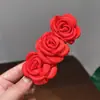 Nuevo Accesorio para el Cabello con Flor de Seda en la Parte Superior, Pasador Estilo Coreano para la Parte Trasera de la Cabeza, Accesorio para el Cabello con Pinza de Resorte, Pasador de Presión para el Cabello para Mujeres, Versión Coreana