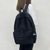 Mochila Escolar Estilo Coreano para Estudiante Femenina Popular en Internet Mochila de Lona para Estudiantes de Secundaria y Preparatoria Estilo Japonés Color Sólido Mochila de Gran Capacidad
