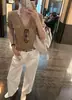 Camiseta de Punto de Manga Corta Estilo Old Money para Mujer, Verano Fina de Gama Alta Nicho Diseño No Masificado Top