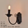 Lámpara de Pared de Vela con Atmósfera Retro Americana, Lámpara de Candelabro de Hierro, Lámpara Decorativa de Pared, Lámpara de Mesita de Noche Francesa de Lujo Ligero