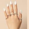 Anillo Hip Hop Estilo Frío Europeo y Americano Juego de Seis Piezas Personalizado Anillo Celebridad de Internet Anillo de Dedo Cadena Irregular Rosa para Mujer