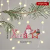 Decoraciones de Navidad, Colgantes Creativos de Navidad, Artesanías de Madera Navideñas Xmas para Hogar Restaurante Colgantes para Puerta