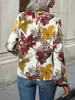Amazon Europa y Estados Unidos comercio exterior transfronterizo AliExpress blusa de mujer pintada flor grande moda temperamento top de mujer