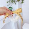 Corea del Sur Dongdaemun Organza Lazo para el Cabello Intestino Delgado Ballet Hilo Ligero Satén de Seda Mariposa Corbata Banda Elástica para el Cabello Titular
