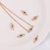 Colgante de Pulsera Ojo del Diablo Incrustado con Circonita de Micro-Incrustación Color Duradero Oro de 18 Quilates Cadena para Clavícula de Mujer de Verano Colgante Accesorios de Joyería DIY Colgante
