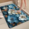 Alfombra Absorbente para Baño con Forma de Flor Tridimensional, Alfombra Suave de Tierra de Diatomeas de Secado Rápido, Alfombra para Cocina y Baño, Felpudo Antideslizante