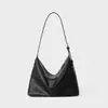Bolso de axila de cuero de plena flor curtido vegetal, bolso hobo versátil, bolso casual de hombro y cruzado para el día a día, bolso tipo empanada de cuero genuino para mujer
