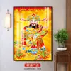 2026 Ano Novo Cinco Deuses da Riqueza Sala de Estar Hall de Entrada Pintura Pendurada Atraente de Fortuna Zhao Gong Bi Gan Pintura Decorativa de Loja