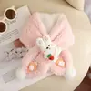Cachecol de Desenho Animado Fofo para Crianças Pelúcia Fantasia Coelhinho Cenoura Fofo Cachecol Versátil Outono e Inverno Cachecol Quente de Pelúcia