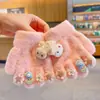 Luvas de Meio Dedo para Bebê Outono e Inverno Bebê Quente Dobráveis Tricô com Dedos de Fora Menina Dedo Desenho Animado 2024 Novo
