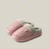 Pantuflas de algodón para personas mayores para padres, antideslizantes, de felpa, cálidas, engrosadas para invierno, pantuflas de felpa para hombres