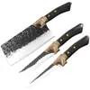 Grifo de camping al aire libre mango cuchillo de forja de carne cuchillo de carne cuchillo para chuletas de cordero cortar carne quitar huesos Cuchillo Dragón venta al por mayor