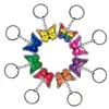 Llavero de Mariposa Llavero de Pegamento Suave de PVC Regalo de Graduación Llavero Pequeño Accesorios para Llaveros Colgante para Llavero