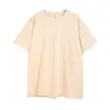 Popular Camiseta de Algodón 260g Tendencia Nacional Versión Grande Hombros Descubiertos Color Sólido para Hombres y Mujeres Estampado Oversize Manga Corta Pesada Personalización