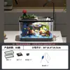 Tanque de Peixes Ecológico Selecionado Cuidadosamente para Casa, Desktop, Paisagismo, Tanque com Riacho Autocirculante, Tanque de Tartaruga Plástico para Escritório