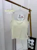 Camisola de Moda de Color Sólido Clásico con Cuello Redondo Transpirable Amigable con la Piel Chaleco con Espalda Cruzada y Copas Fijas para Mujer 5562