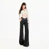 2026 Pantalones de Traje para Mujer Nuevos y de Moda Pierna Ancha Cintura en V Adelgazantes Chica Atrevida Felpa Plus Caída Soporte Dropshipping