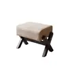 Banqueta pequena de madeira maciça Banqueta de troca de sapatos Banqueta de porta doméstica Banqueta baixa Sala de estar Mesa de centro Bolsa macia Banqueta de sofá Banqueta quadrada Banqueta infantil