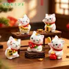 Figura creativa de gato de la suerte lindo para micro-paisajismo, accesorios de decoración DIY para casa de muñecas, adorno de escritorio mini