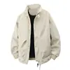 Nueva chaqueta de trabajo casual para hombre transfronteriza con múltiples bolsillos, rayas de pana y un diseño retro que admite bordado