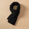 Cachecol Tricotado 100% Caxemira Pura com Listras Finas, Unissex, Cor Sólida, Aquecedor de Pescoço Versátil, Xale de Proteção para o Pescoço