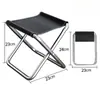 Taburete Plegable Portátil para Acampar, Taburete de Campamento Mini Plegable de Alta Resistencia para Pesca, Viajes, Senderismo, Acampada