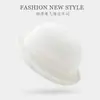 Sombrero Redondo de Color Sólido Estilo Japonés con Ala Enrollada, Sombrero de Paja Ligero Hueco para Mujer, Fedora Pequeño, Sombrero de Pescador de Ala Corta, Sombrero de Pescador Estilo Coreano para Verano