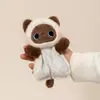 Brinquedo de pelúcia tipo puff, boneca de pelúcia de ovelhinha, fantoche de mão companheiro para apertar, brinquedo de pelúcia, presente de aniversário infantil para meninas